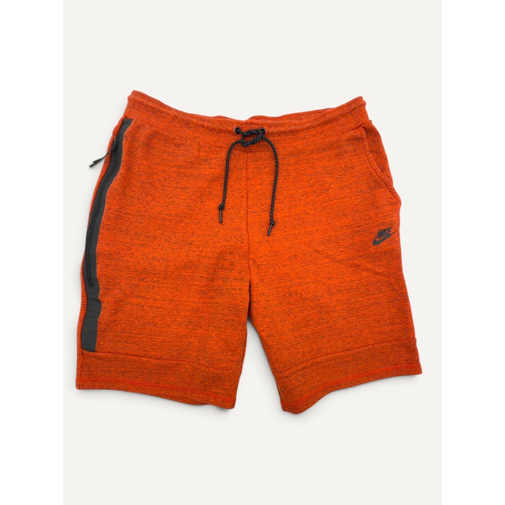 Nike Mens Cotton Tech Fleece Shorts Orange Heathered XXL Gorpcore Gym Streetwear